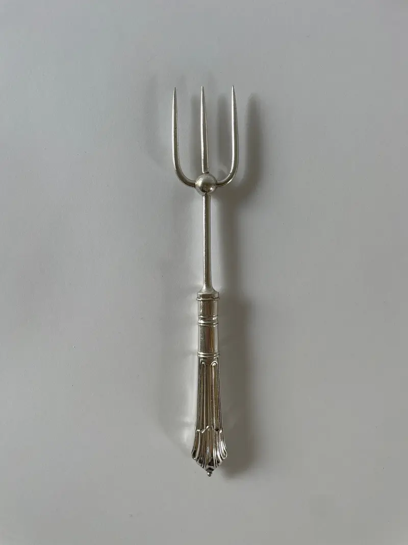 Antique Silver Plated Bread Fork