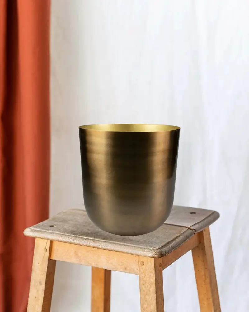 Cache-pot doré d25cm