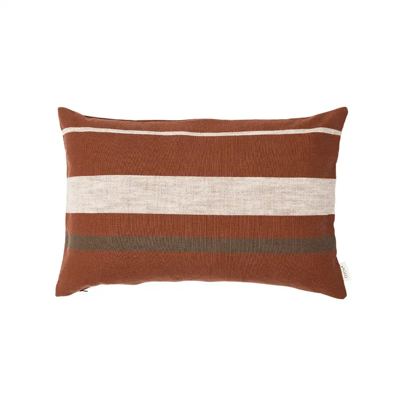 Coussin long Sofuto en coton rayé