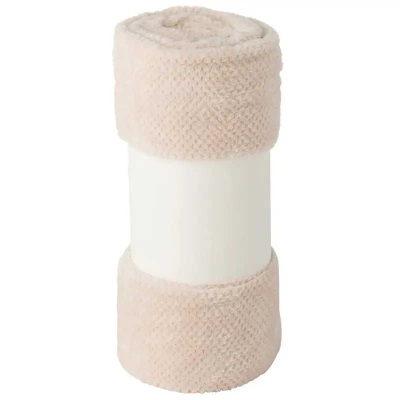 Plaid en polyester rose clair