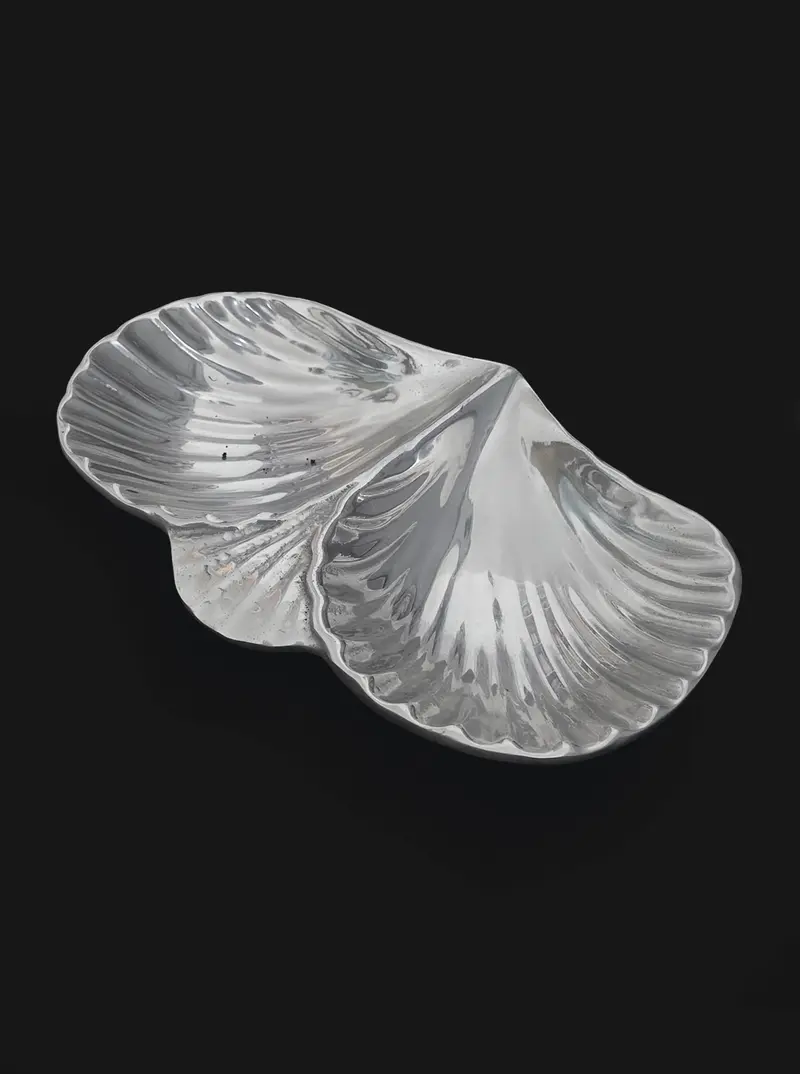 Shell Brass Double Tray