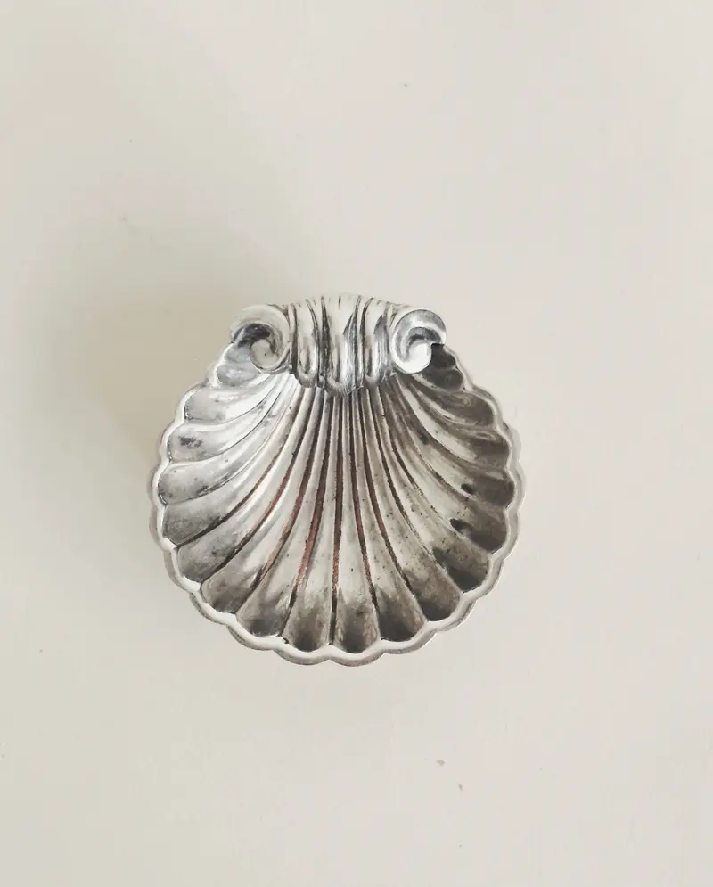 Silver Plate Shell Dish