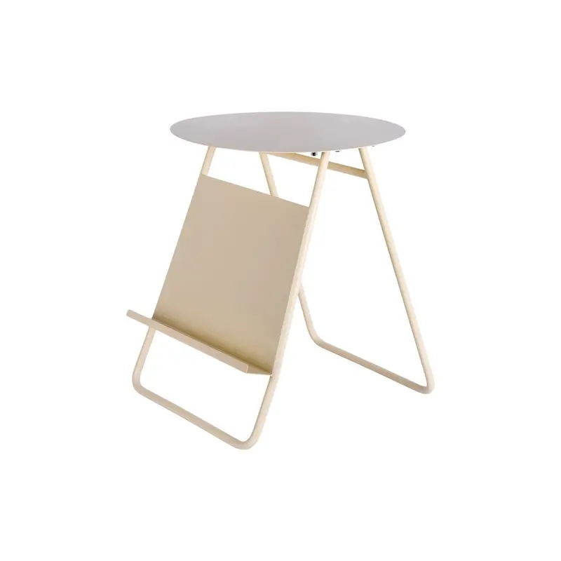 Table d'appoint blanche en fer