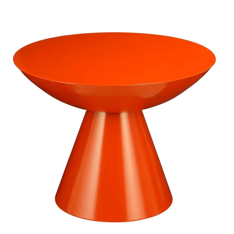 Table d'appoint en fer orange